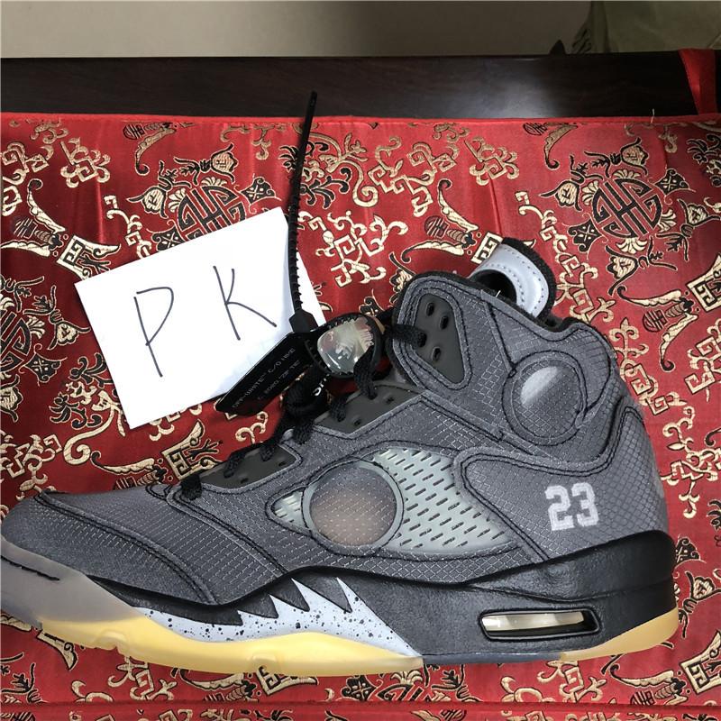 PK GOD Jordan 5 Retro Off-White Black CT8480 retail materials ready to ship